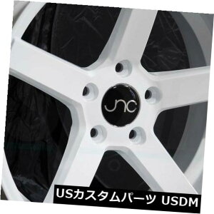 �C�O�A���z�C�[�� 18x8 / 18x9�z���C�g�z�C�[��JNC 026 JNC026 5x114.3 35/32�i4�Z�b�g�j 18x8/18x9 White Wheels JNC 026 JNC026 5x114.3 35/32 (Set of 4) �y���s�A���i�z