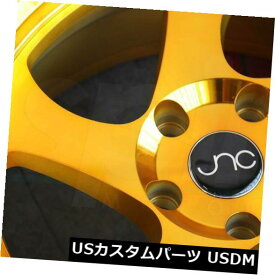 海外輸入ホイール 15x8.25トランスペアレントゴールドホイールJNC 034 JNC034 4x100 20（4個セット） 15x8.25 Transparent Gold Wheels JNC 034 JNC034 4x100 20 (Set of 4)