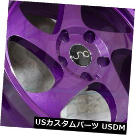 海外輸入ホイール 15x8.25キャンディパープルホイールJNC 034 JNC034 4x100 20（4個セット） 15x8.25 Candy Purple Wheels JNC 034 JNC034 4x100 20 (Set of 4)