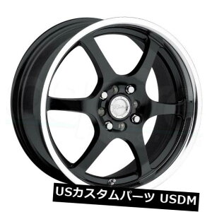 �C�O�A���z�C�[�� 18x7.5�u���b�N�z�C�[��Raceline 126�^�C�v5x100 / 5x114.3 45�i4�Z�b�g�j 18x7.5 Black Wheels Raceline 126 Type 5x100/5x114.3 45 (Set of 4) �y���s�A���i�z