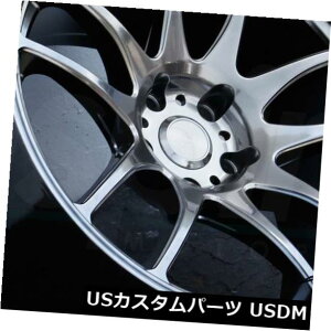 �C�O�A���z�C�[�� 18x9.5 / 18x10.5 Hyper Black Wheels ESR SR08 SR8 5x114.3 15/22�i4�Z�b�g�j 18x9.5/18x10.5 Hyper Black Wheels ESR SR08 SR8 5x114.3 15/22 (Set of 4) �y���s�A���i�z