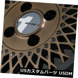 COAzC[ 15x8uYubNbvzC[AVID1 AV18 AV-18 4x100 25i4Zbgj 15x8 Bronze Black Lip Wheels AVID1 AV18 AV-18 4x100 25 (Set of 4)