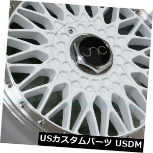 COAzC[ 15x8zCg}VbvzC[JNC 004 JNC004 5x100 / 5x114.3 20i4Zbgj 15x8 White Machine Lip Wheels JNC 004 JNC004 5x100/5x114.3 20 (Set of 4)