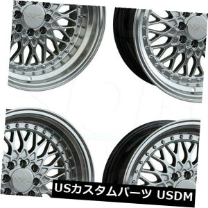 �C�O�A���z�C�[�� 15x8 Hyper Silver ML Wheels XXR 536 4x100 / 4x114.3 20�i4�Z�b�g�j 15x8 Hyper Silver ML Wheels XXR 536 4x100/4x114.3 20 (Set of 4) �y���s�A���i�z