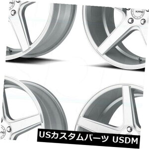 海外輸入ホイール 18x8シルバーマシンホイールKMC KM685地区5x114.3 / 5x4.5 38(4個セット) 18x8 Silver Machine Wheels KMC KM685 District 5x114.3/5x4.5 38 (Set of 4)