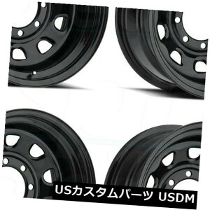�C�O�A���z�C�[�� 17x8 Black Wheels Vision 84 Vision 5x5 / 5x127 -12�i4�Z�b�g�j 17x8 Black Wheels Vision 84 Vision 5x5/5x127 -12 (Set of 4) �y���s�A���i�z