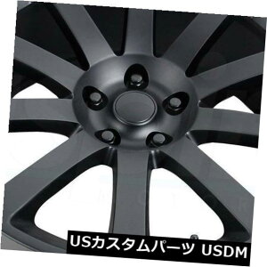 �C�O�A���z�C�[�� 20x9�}�b�g�u���b�N�z�C�[�����v���JV1170 2005 300 SRT-8 5x115 20�i4�Z�b�g�j 20x9 Matte Black Wheels Replica V1170 2005 300 SRT-8 5x115 20 (Set of 4) �y���s�A���i�z