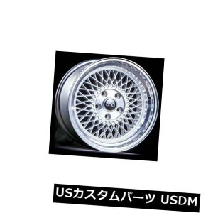 COAzC[ 15x8Vo[}VbvzC[JNC 031 JNC031 4x100 25i4Zbgj 15x8 Silver Machine Lip Wheels JNC 031 JNC031 4x100 25 (Set of 4)