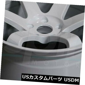海外輸入ホイール 17x8.25 / 17x9.2 5個の白い車輪JNC 014 JNC014 4x100 / 4x114.3 32/32（4個セット） 17x8.25/17x9.25 White Wheels JNC 014 JNC014 4x100/4x114.3 32/32 (Set of 4)