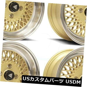 �C�O�A���z�C�[�� 15x7 / 15x8�S�[���h�y�C���g�z�C�[��Enkei Enkei92 4x100 38/25�i4�Z�b�g�j 15x7/15x8 Gold Paint Wheels Enkei Enkei92 4x100 38/25 (Set of 4)