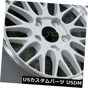 �C�O�A���z�C�[�� 17x8.5�z���C�g�}�V�����b�v�z�C�[��JNC 005 JNC005 4x100 / 4x114.3 30�i4�Z�b�g�j 17x8.5 White Machine Lip Wheels JNC 005 JNC005 4x100/4x114.3 30 (Set of 4) �y���s�A���i�z