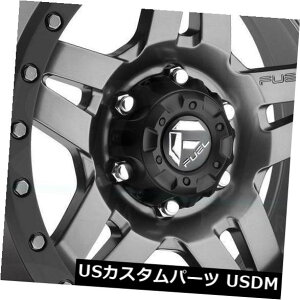 �C�O�A���z�C�[�� 16x8 GunMetal Wheels Fuel Anza D558 6x5.5 / 6x139.7 1�i4�Z�b�g�j 16x8 GunMetal Wheels Fuel Anza D558 6x5.5/6x139.7 1 (Set of 4)
