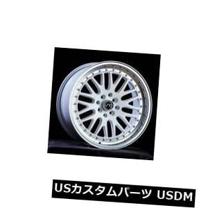 �C�O�A���z�C�[�� 16x8 / 16x9�z���C�g�}�V�����b�v�z�C�[��JNC 001 JNC001 4x100 / 4x114.3 25/25�i4�Z�b�g�j 16x8/16x9 White Machine Lip Wheels JNC 001 JNC001 4x100/4x114.3 25/25 (Set of 4) �y���s�A���i�z