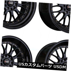 COAzC[ 17x7ubNS[hxbgzC[XXR 521 5x100 / 5x114.3 38i4Zbgj 17x7 Black Gold Rivets Wheels XXR 521 5x100/5x114.3 38 (Set of 4)