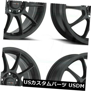 COAzC[ 15x6.5 Matte Black Wheels Vision 425 Bane 4x100 / 4x114.3 38i4Zbgj 15x6.5 Matte Black Wheels Vision 425 Bane 4x100/4x114.3 38 (Set of 4)