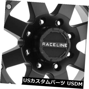 �C�O�A���z�C�[�� 16x8�u���b�N�z�C�[��Raceline 935B Defender 6x5.5 / 6x139.7 0�i4�Z�b�g�j 16x8 Black Wheels Raceline 935B Defender 6x5.5/6x139.7 0 (Set of 4) �y���s�A���i�z