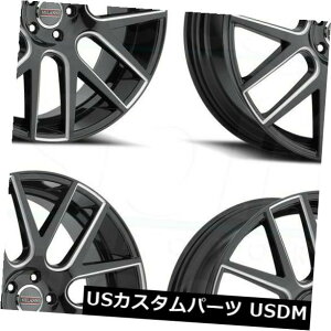 海外輸入ホイール 22x9ミルドスポークホイールMilanni 9022 Virtue 5x112 25(4個セット) 22x9 Milled Spoke Wheels Milanni 9022 Virtue 5x112 25 (Set of 4)