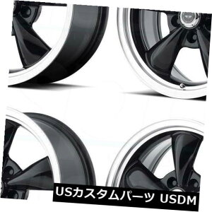 �C�O�A���z�C�[�� 17x7.5 Black Lip Wheels American Racing AR105 Torq Thrust M 5x115 45�i4�Z�b�g�j 17x7.5 Black Lip Wheels American Racing AR105 Torq Thrust M 5x115 45 (Set of 4) �y���s�A���i�z