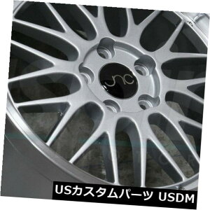 �C�O�A���z�C�[�� 17x8.5 / 17x9.5�V���o�[�}�V�����b�v�z�C�[��JNC 005 JNC005 5x112 30/32�i4�Z�b�g�j 17x8.5/17x9.5 Silver Machine Lip Wheels JNC 005 JNC005 5x112 30/32 (Set of 4) �y���s�A���i�z
