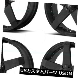 �C�O�A���z�C�[�� 17x7.5�}�b�g�u���b�N�z�C�[��KMC KM775���b�N�X�^�[�J�[5x115 / 5x120 21�i4�Z�b�g�j 17x7.5 Matte Black Wheels KMC KM775 Rockstar Car 5x115/5x120 21 (Set of 4) �y���s�A���i�z