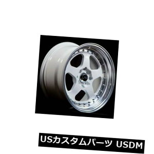 �C�O�A���z�C�[�� 17x8 / 17x9�z���C�g�}�V�����b�v�z�C�[��JNC 010 JNC010 4x100 / 4x114.3 30/25�i4�Z�b�g�j 17x8/17x9 White Machine Lip Wheels JNC 010 JNC010 4x100/4x114.3 30/25 (Set of 4) �y���s�A���i�z