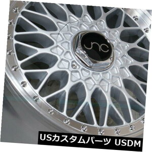 �C�O�A���z�C�[�� 17x8.5�V���o�[�}�V�����b�v�z�C�[��JNC 004 JNC004 5x100 / 5x114.3 15�i4�Z�b�g�j 17x8.5 Silver Machine Lip Wheels JNC 004 JNC004 5x100/5x114.3 15 (Set of 4) �y���s�A���i�z