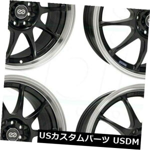 COAzC[ 4-V15C`Enkei J10zC[15x6.5 4x100 / 108 38ubNyCg 4-New 15" Enkei J10 Wheels 15x6.5 4x100/108 38 Black Paint Rims