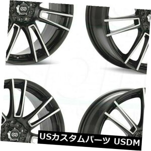 COAzC[ 4-New 15 "Enkei T-tH[NzC[15x6.5 5x100 / 114.3 38K^H 4-New 15" Enkei T-Fork Wheels 15x6.5 5x100/114.3 38 Gunmetal Machined Rims