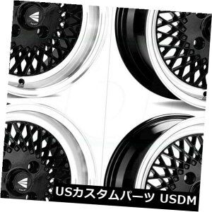 �C�O�A���z�C�[�� 4-New 15 Enkei Enkei92�z�C�[��15x7 / 15x8 4x100 38/25�u���b�N�y�C���g�X�^�b�K�[�h���� 4-New 15 Enkei Enkei92 Wheels 15x7/15x8 4x100 38/25 Black Paint Staggered Rims
