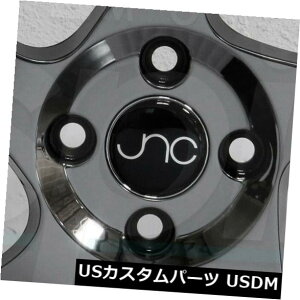 COAzC[ 4-V16C`JNC 034 JNC034zC[16x8 4x100 25ubNN 4-New 16" JNC 034 JNC034 Wheels 16x8 4x100 25 Black Chrome Rims