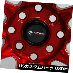 COAzC[ 4-V15C`Vors TR3zC[15x8 4x100 / 4x114.3 0LfBbh 4-New 15" Vors TR3 Wheels 15x8 4x100/4x114.3 0 Candy Red Rims