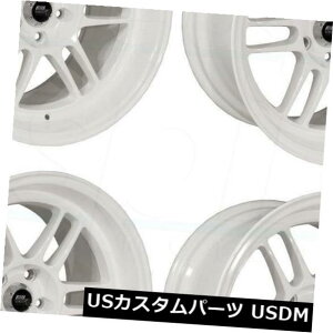 COAzC[ 4-V15 "MST鎭zC[15x8 4x100 20zCg 4-New 15" MST Suzuka Wheels 15x8 4x100 20 White Rims