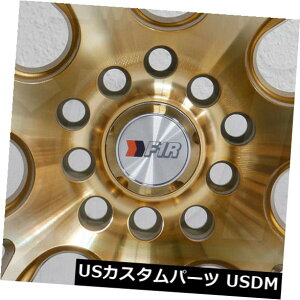 COAzC[ 4-V18C`F1R F18zC[18x10.5 5x100 / 5x114.3 20}VS[h 4-New 18" F1R F18 Wheels 18x10.5 5x100/5x114.3 20 Machine Gold Rims