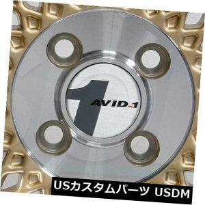 �C�O�A���z�C�[�� 4-New 15 AVID1 AV18 AV-18 Wheels 15x8 4x100 25 Gold Machined Lip Rims 4-New 15 AVID1 AV18 AV-18 Wheels 15x8 4x100 25 Gold Machined Lip Rims �y���s�A���i�z