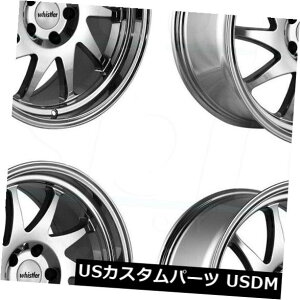 COAzC[ 4-V16C`EBX[KR7zC[16x8 4x100 20N 4-New 16" Whistler KR7 Wheels 16x8 4x100 20 Chrome Rims