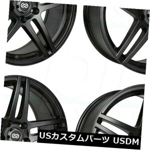 COAzC[ 4-V16C`Enkei RSF5zC[16x7 5x114.3 38ubNyCg 4-New 16" Enkei RSF5 Wheels 16x7 5x114.3 38 Black Paint Rims