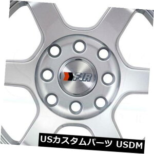 COAzC[ 4-V15C`F1R F05zC[15x8 4x100 / 4x114.3 0Vo[|bVbv 4-New 15" F1R F05 Wheels 15x8 4x100/4x114.3 0 Silver Polish Lip Rims