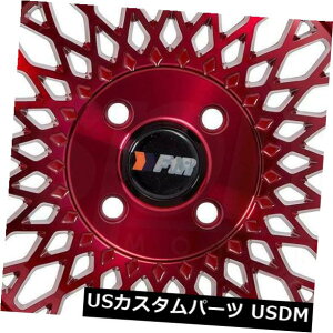 �C�O�A���z�C�[�� 4-�V����15�C���`F1R F01�z�C�[��15x8 4x100 25�}�V�����b�h���� 4-New 15 F1R F01 Wheels 15x8 4x100 25 Machine Red Rims �y���s�A���i�z