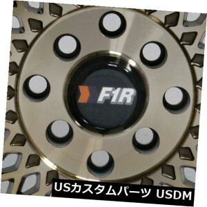 COAzC[ 4-V16C`F1R F01zC[16x8 4x100 / 4x114.3 25}VuYubNbv 4-New 16" F1R F01 Wheels 16x8 4x100/4x114.3 25 Machine Bronze Black Lip Rims