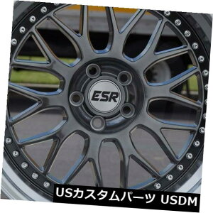 COAzC[ 4-V18C`ESR SR01 SR1zC[18x8.5 / 18x9.5 5x100 30/35K^X^bK[h 4-New 18" ESR SR01 SR1 Wheels 18x8.5/18x9.5 5x100 30/35 Gun Metal Staggered Rims