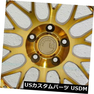 COAzC[ 4-V18C`Aodhan AH02 AH2zC[18x8.5 / 18x9.5 5x114.3 30/30S[hH 4-New 18" Aodhan AH02 AH2 Wheels 18x8.5/18x9.5 5x114.3 30/30 Gold Machined Face