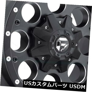 COAzC[ 4-V15 "Fuel Revolver D525 Wheels 15x8 6x5.5 / 6x139.7 -18 Black Milled Rims 4-New 15" Fuel Revolver D525 Wheels 15x8 6x5.5/6x139.7 -18 Black Milled Rims