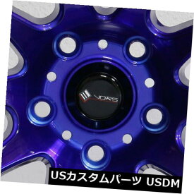 海外輸入ホイール 4-新しい18インチVors TR4ホイール18x9.5 5x108 35キャンディパープルブルーリム 4-New 18" Vors TR4 Wheels 18x9.5 5x108 35 Candy Purple Blue Rims