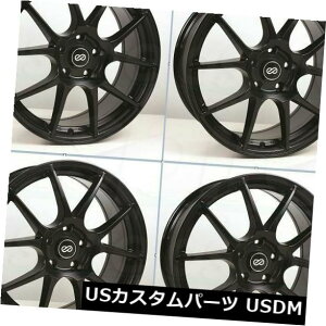 COAzC[ 4-V18C`Enkei YS5zC[18x8 5x108 45ubNyCg 4-New 18" Enkei YS5 Wheels 18x8 5x108 45 Black Paint Rims