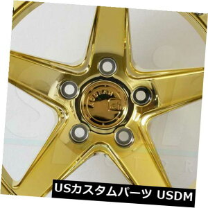 COAzC[ 4-V18C`Aodhan DS05 DS5zC[18x9.5 5x100 35^󃊃 4-New 18" Aodhan DS05 DS5 Wheels 18x9.5 5x100 35 Gold Vacuum Rims