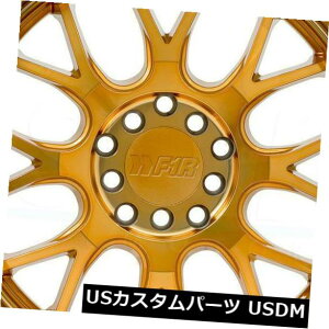 COAzC[ 4-V18C`F1R F21zC[18x10.5 5x100 / 5x114.3 40}VS[h 4-New 18" F1R F21 Wheels 18x10.5 5x100/5x114.3 40 Machine Gold Rims