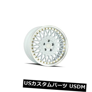 COAzC[ 4-V18C`Aodhan AH05 AH5zC[18x8.5 / 18x9.5 5x114.3 35/30zCgS[hxbgSt 4-New 18" Aodhan AH05 AH5 Wheels 18x8.5/18x9.5 5x114.3 35/30 White Gold Rivet St