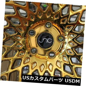 COAzC[ 4-V18C`JNC 043 JNC043zC[18x8.5 5x114.3 35v`iS[h 4-New 18" JNC 043 JNC043 Wheels 18x8.5 5x114.3 35 Platinum Gold Rims