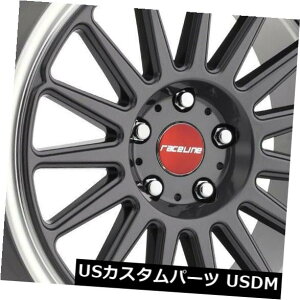 �C�O�A���z�C�[�� 4-�V����17 Raceline 315G�O���b�v�z�C�[��17x8 / 17x9 5x100 40/40�K�����^���X�^�b�K�[�hRi 4-New 17 Raceline 315G Grip Wheels 17x8/17x9 5x100 40/40 Gun Metal Staggered Ri �y���s�A���i�z