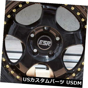 �C�O�A���z�C�[�� 4-�V����18�C���`ESR SR06 SR6�z�C�[��18x9.5 5x114.3 35�O���X�u���b�N���� 4-New 18 ESR SR06 SR6 Wheels 18x9.5 5x114.3 35 Gloss Black Rims �y���s�A���i�z